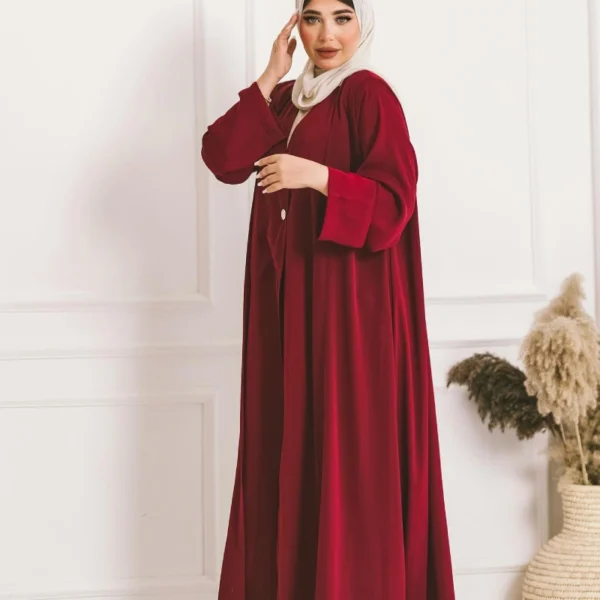 Crimson Charm Abaya