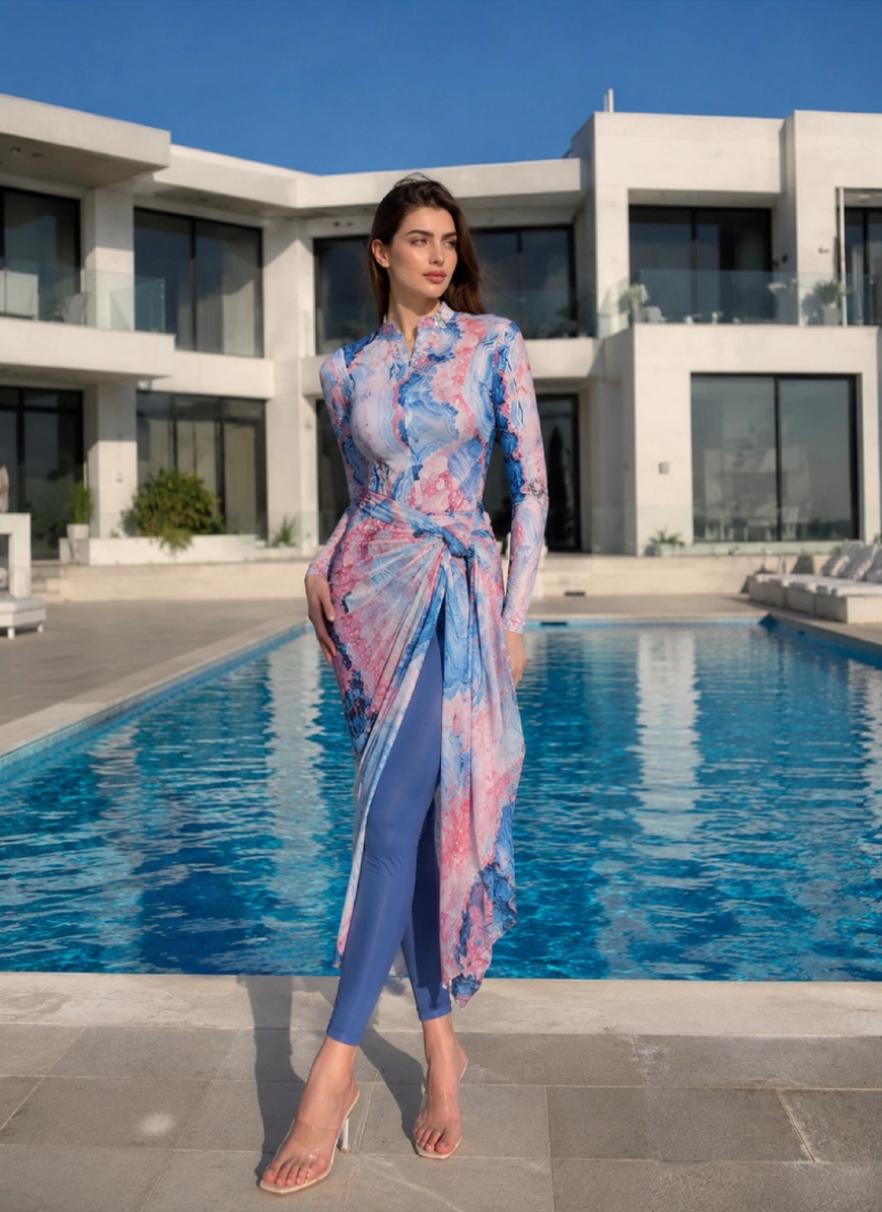 1111 (1) Ocean Bloom Burkini - Image 1