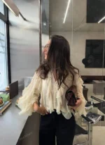 Ethereal Elegance Ruffle Blouse - Image 2