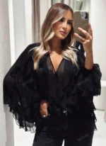Ethereal Elegance Ruffle Blouse - Image 4