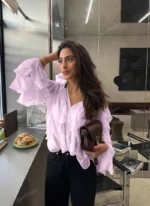 Ethereal Elegance Ruffle Blouse