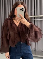 Ethereal Elegance Ruffle Blouse - Image 3