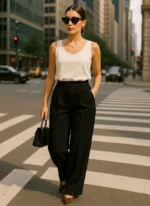 High-Waist Tailored Elegance Trousers - Image 4