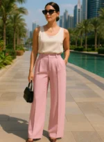 High-Waist Tailored Elegance Trousers - Image 2