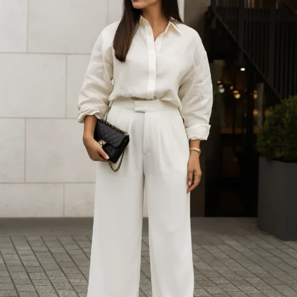 High-Waist Tailored Elegance Trousers