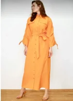 Modaci Grace Flowy Maxi Shirt Dress - Image 2