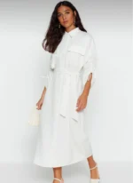 Modaci Grace Flowy Maxi Shirt Dress - Image 3