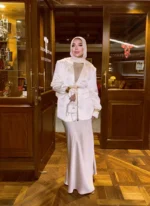 Ivory Elegance Oversized Blazer