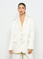 Ivory Elegance Oversized Blazer - Image 4