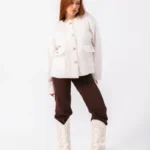 Padded Wool Jacket White