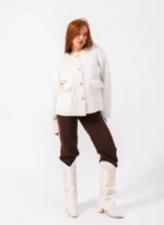 Padded Wool Jacket White