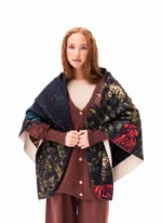 Heavy Winter Shawl Black