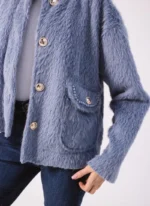 Padded Wool Jacket Baby Blue - Image 4