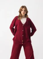 Luxury Burgundy Winter Outfit