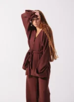 Calm Set Brown Winter Outfit - Image 3