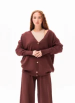 Luxury Brown Winter Outfit - Image 2