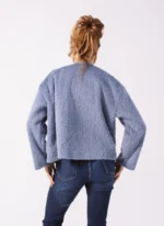 Padded Wool Jacket Baby Blue - Image 3