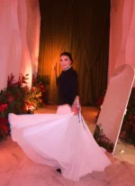 Modaci Noir Pearl Pleated Dress - Image 2