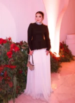 Modaci Noir Pearl Pleated Dress - Image 3