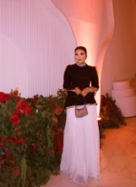 Modaci Noir Pearl Pleated Dress - Image 4