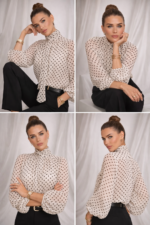 Polka dot chiffon blouse - Image 4