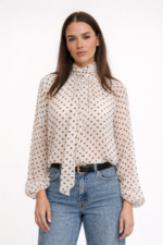 Polka dot chiffon blouse - Image 2