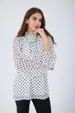 Polka dot chiffon blouse - Image 2