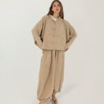 Beige Modaci Signature Relaxed Two Piece Set