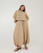 Beige Modaci Signature Relaxed Two Piece Set - Image 2