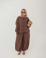 Brown Modaci Signature Relaxed Two Piece Set - Image 2