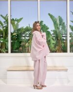 Baby Pink Elegance Pure Linen Co-Ord Set - Image 2