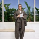 Gray Elegance Pure Linen Co-Ord Set