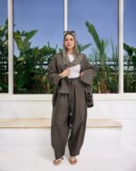 Gray Elegance Pure Linen Co-Ord Set