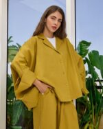 Mustard Elegance Pure Linen Co-Ord Set