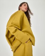 Mustard Elegance Pure Linen Co-Ord Set - Image 3