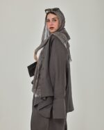 Gray Elegance Pure Linen Co-Ord Set - Image 3