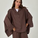 Brown Elegance Pure Linen Co-Ord Set