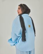 Baby Blue Elegance Pure Linen Co-Ord Set - Image 3