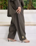 Gray Elegance Pure Linen Co-Ord Set - Image 2