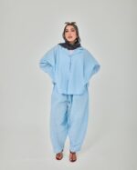 Baby Blue Elegance Pure Linen Co-Ord Set