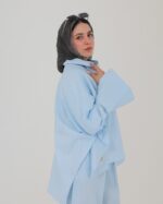 Baby Blue MODACI Linen Elegance Co-Ord Set - Image 3