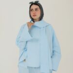 Baby Blue MODACI Linen Elegance Co-Ord Set