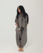 Gray MODACI Linen Elegance Co-Ord Set - Image 3