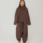 Brown MODACI Linen Elegance Co-Ord Set