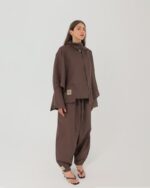 Brown MODACI Linen Elegance Co-Ord Set - Image 2