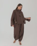 Brown MODACI Linen Elegance Co-Ord Set - Image 3