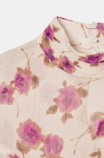 Floral Chiffon Ruffle Blouse - Image 4