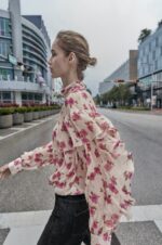 Floral Chiffon Ruffle Blouse - Image 2